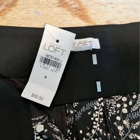 Loft Ann Taylor silky patterned dress pants, NWT, size 4 - Picture 4 of 5
